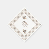 ブラウンテディベア男の子だ！シャワーナプキン スタンダードカクテルナプキン (角)