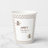 ブラウンテディベア男の子だ！シャワーナプキン 紙コップ (裏面)