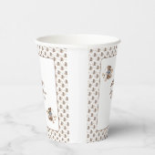 ブラウンテディベア男の子だ！シャワーナプキン 紙コップ (右)