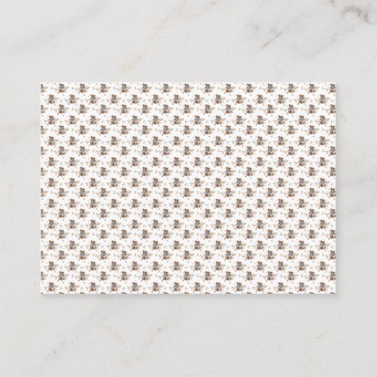 ブラウンテディベア男の子だ！シャワー エンクロージャーカード (裏面)