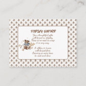 ブラウンテディベア男の子だ！シャワー エンクロージャーカード (正面)