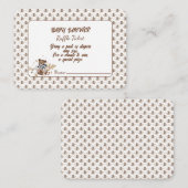 ブラウンテディベア男の子だ!シャワー エンクロージャーカード (正面/裏面)