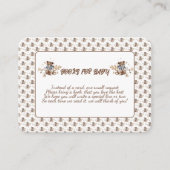 ブラウンテディベア男の子だ!ベビー エンクロージャーカード (正面)