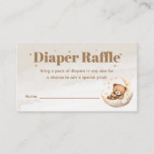 ブラウンテディ男女兼用ベアおむつラッフル エンクロージャーカード (正面)