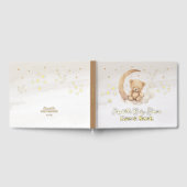 ブラウンテディ男女兼用ベア赤ちゃんシャワー ゲストブック (全面)