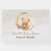 ブラウンテディ男女兼用ベア赤ちゃんシャワー ゲストブック (正面)