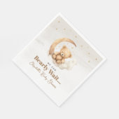 ブラウンテディ男女兼用ベア赤ちゃんシャワー スタンダードランチョンナプキン (角)