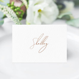 ブラウンテラコッタゲストネームテーブルカード座席表