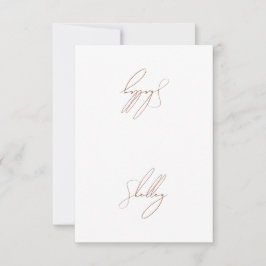 ブラウンテラコッタゲストネームテーブルカード座席表