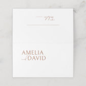 ブラウンテラコッタミニマルエレガントリスト プレイスカード (外部開封)