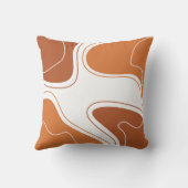 ブラウンテラコッタモダン抽象芸術ボホパターン名 クッション (裏面)