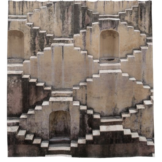 ブラウンテンプルデザイン シャワーカーテン (正面)