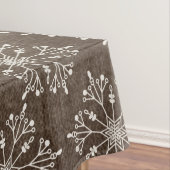 ブラウンテーブルクロスの白い雪 テーブルクロス (インサイチュ)