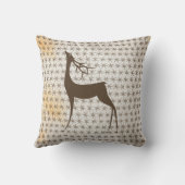 ブラウンディアーオンスノーフレークホリディピロー クッション (裏面)