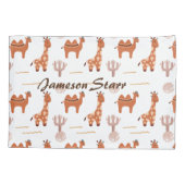 ブラウントイサボサボキャメルラマ動物野生動物名 枕カバー (裏面)