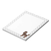 ブラウントイプードルかわいい漫画の犬 ノートパッド (回転)