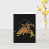 ブラウントゥリバー魚釣りビッグフット狩りフィッシャーメ カード (黄色い花)