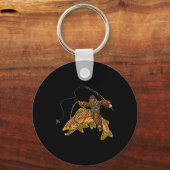 ブラウントゥリバー魚釣りビッグフット狩りフィッシャーメ キーホルダー (正面)