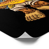 ブラウントゥリバー魚釣りビッグフット狩りフィッシャーメ ポスター (角)