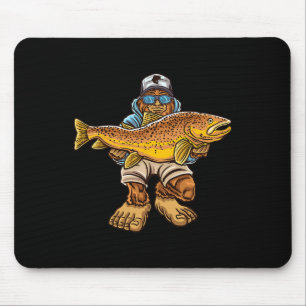ブラウントゥリバー魚釣りビッグフット狩りフィッシャーメ マウスパッド