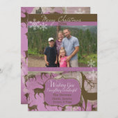 ブラウントナディアオンラベンダーフォトホリデーカード シーズンカード (正面/裏面)