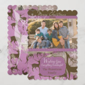 ブラウントナディアオンラベンダーフォトホリデーカード シーズンカード (正面/裏面)