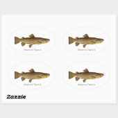 ブラウントラウトのロゴ 楕円形シール (シート)