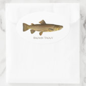 ブラウントラウトのロゴ 楕円形シール (バッグ)