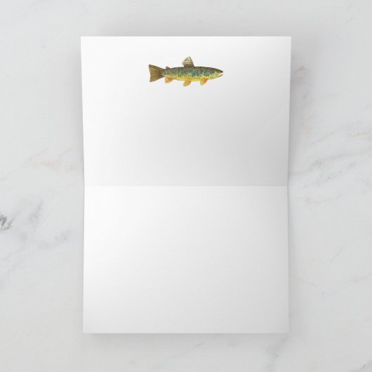 ブラウントラウトの皮膚クリスマス魚釣り シーズンカード (内部)