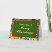 ブラウントラウトの皮膚クリスマス魚釣り シーズンカード (正面)