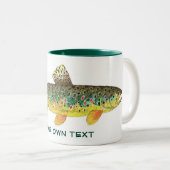 ブラウントラウトフライ釣魚魚類学アングラーズ ツートーンマグカップ (正面右)