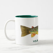 ブラウントラウトフライ釣魚魚類学アングラーズ ツートーンマグカップ (左)