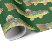ブラウントラウト魚釣り魚類学メンズウィメンズアングラーズ ラッピングペーパー (ロールコーナー)
