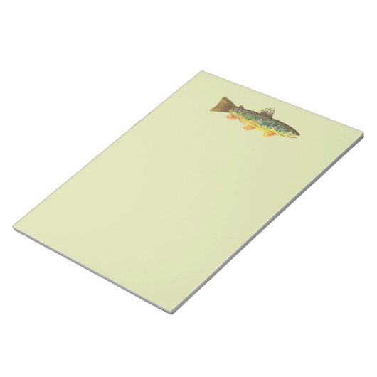 ブラウントラウト魚釣り ノートパッド (アングル)