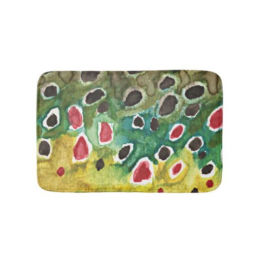 ブラウントラウト魚釣り バスマット (正面)