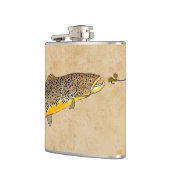 ブラウントラウト魚釣り フラスク (左)