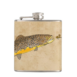 ブラウントラウト魚釣り フラスク