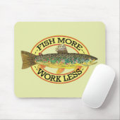 ブラウントラウト魚釣り マウスパッド (マウス)