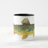 ブラウントラウト魚釣り マグカップ (中央)