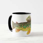 ブラウントラウト魚釣り マグカップ (正面左)