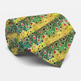 ブラウントラウト魚 ネクタイ