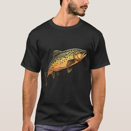 ブラウントラウト ステッカー Tシャツ (正面)