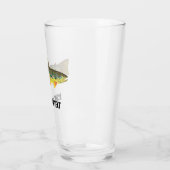 ブラウントラウト·フライ釣り漁師 タンブラーグラス (左)