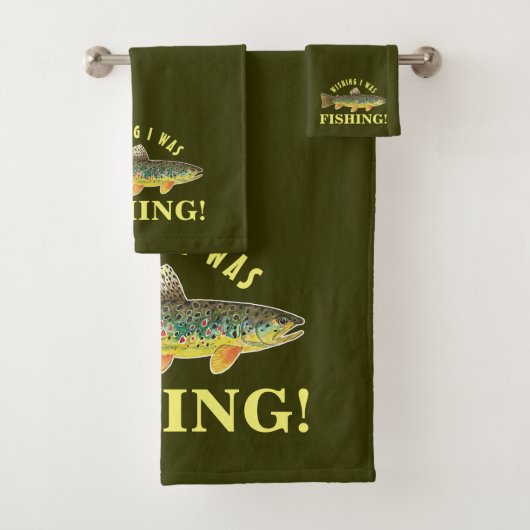 ブラウントラウト「私が魚釣り」 バスタオルセット (インサイチュ)