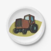 ブラウントラクター紙プレート ペーパープレート (正面)