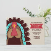 ブラウントルコ感謝祭招待状 招待状 (スタンド正面)