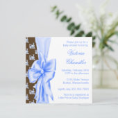 ブラウントレインとブルートレインの男の赤ちゃんシャワー 招待状 (スタンド正面)