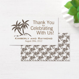 ブラウントロピカルツインパームツリーズ結婚式の引き出物ラベル