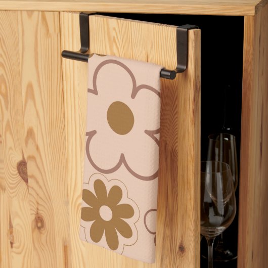 ブラウントロピカルフローラ春夏 キッチンタオル (三つ折り)