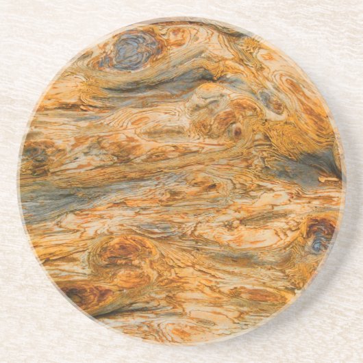 ブラウントーンナチュラルツリーバークパターンテクスチャ コースター (正面)